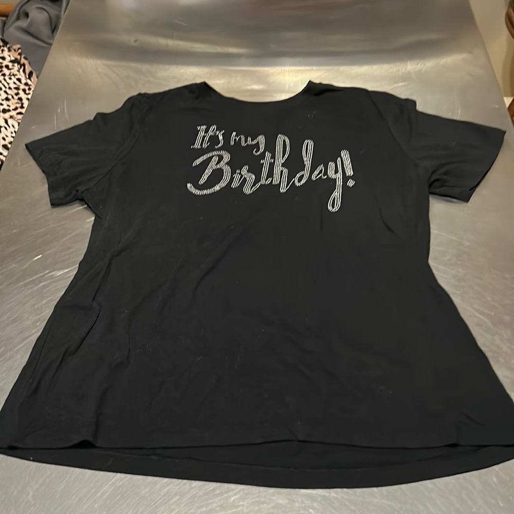 Sparkle Bling “It’s My Birthday” Black Tee